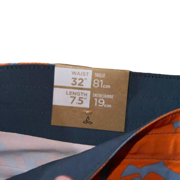 prAna On The Rocks 18.5" Faded Poppy Boardshort Size: 32 - Brand New NWT - Picture 4 of 12